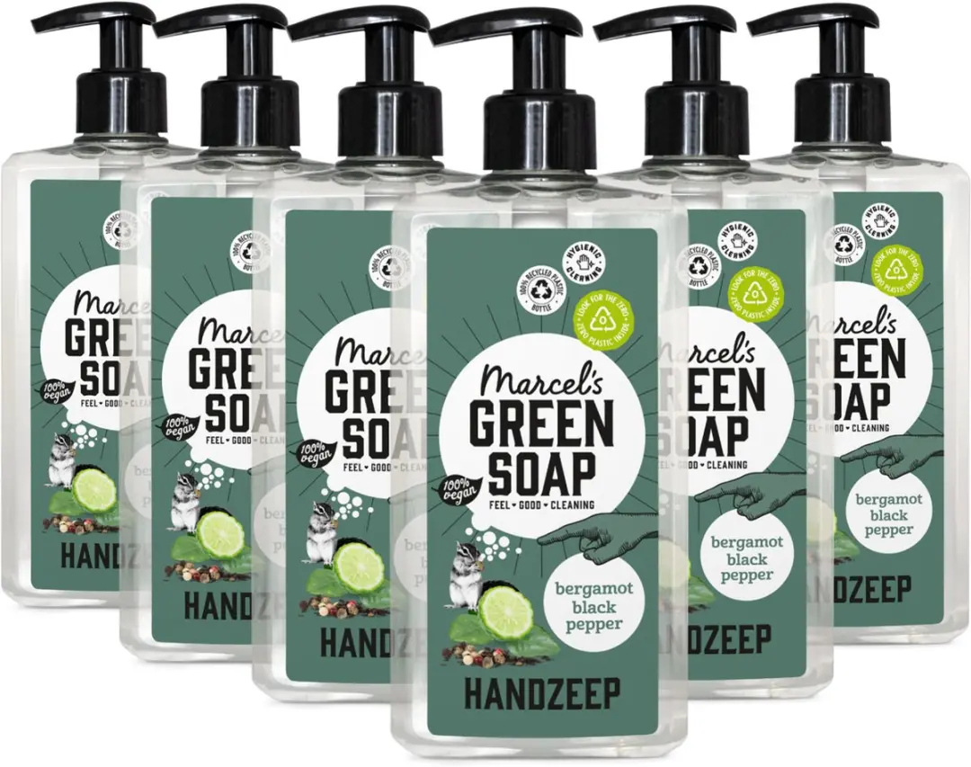 Marcel's Green Soap Handzeep Black Pepper & Bergamot 6x500ml