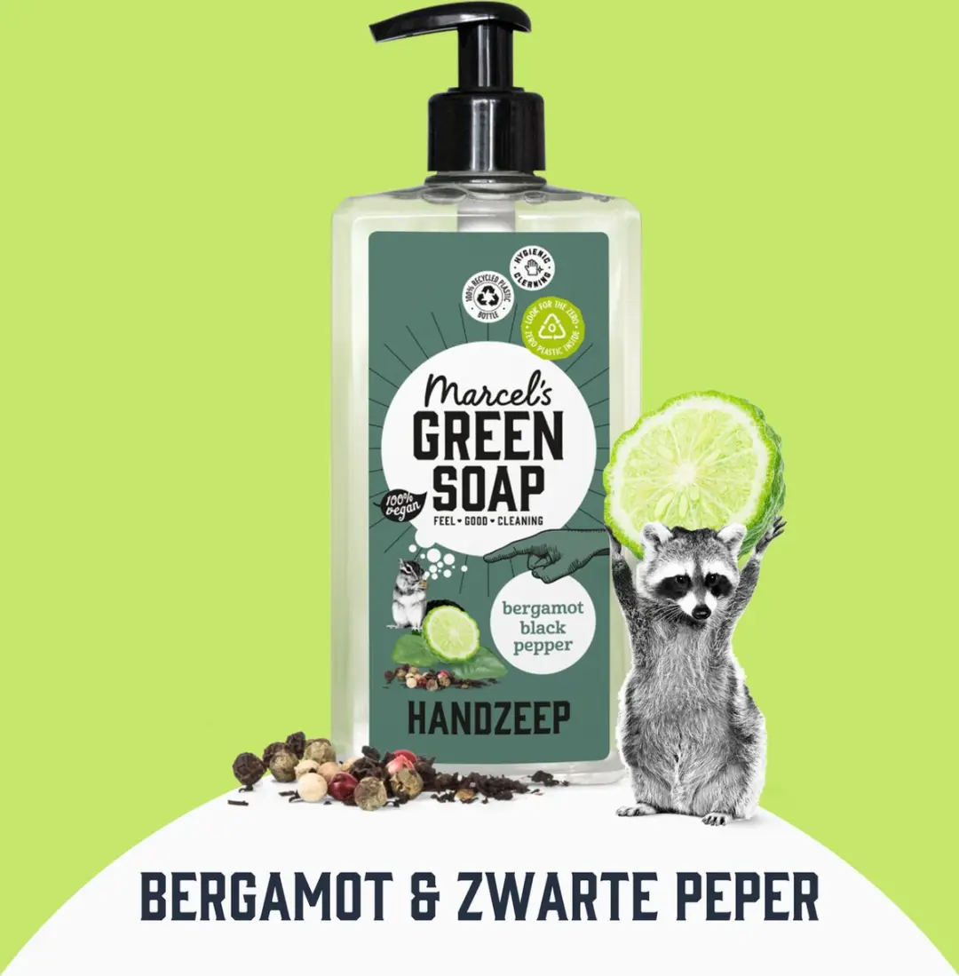 Marcel's Green Soap Handzeep Black Pepper & Bergamot 6x500ml