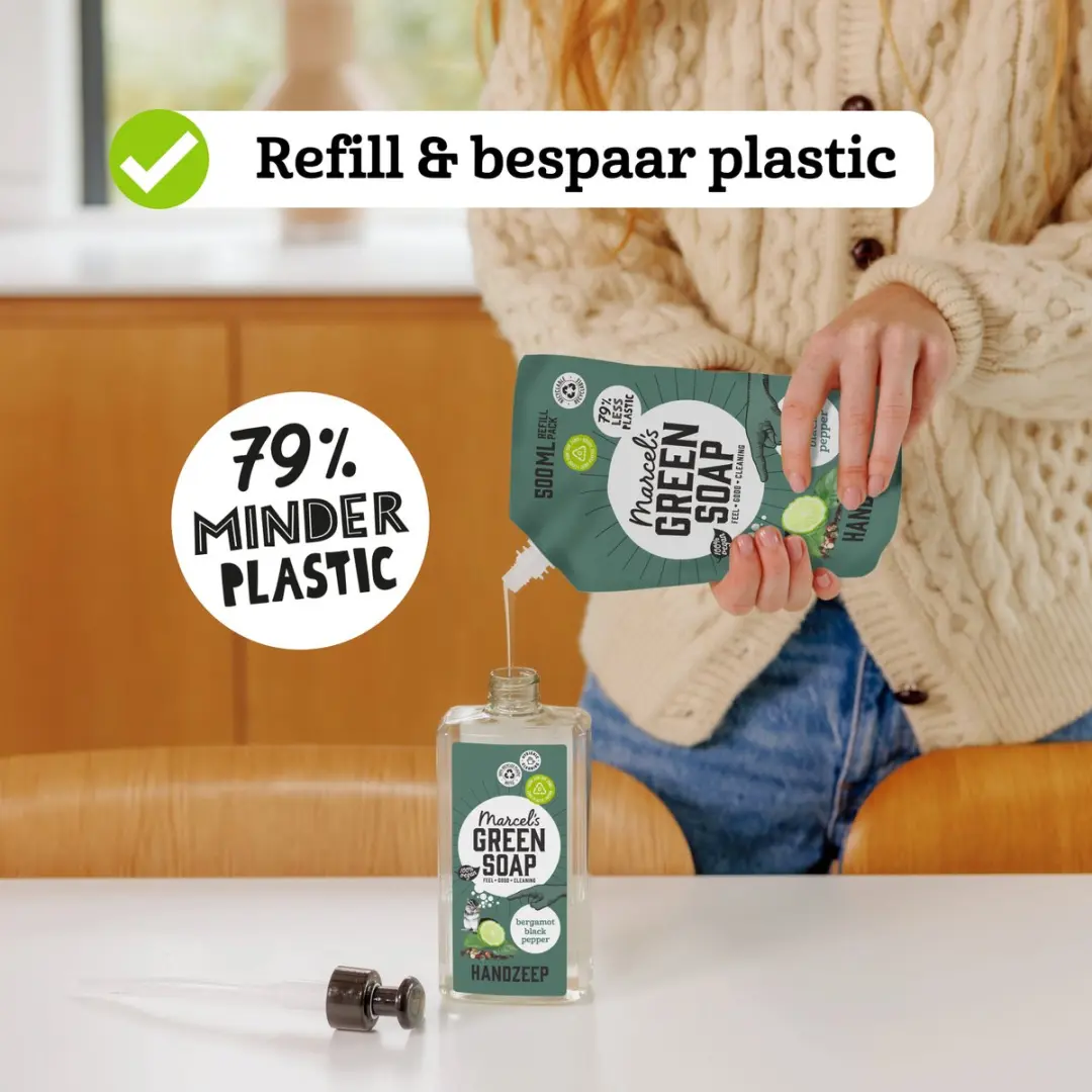 Marcel's Green Soap Handzeep Black Pepper & Bergamot 6x500ml