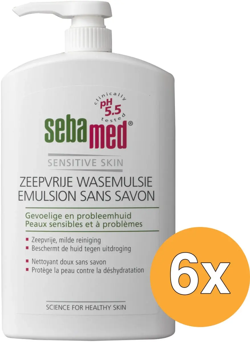 Sebamed Zeepvrij Wasemulsie 1000ml - 6 Stuks