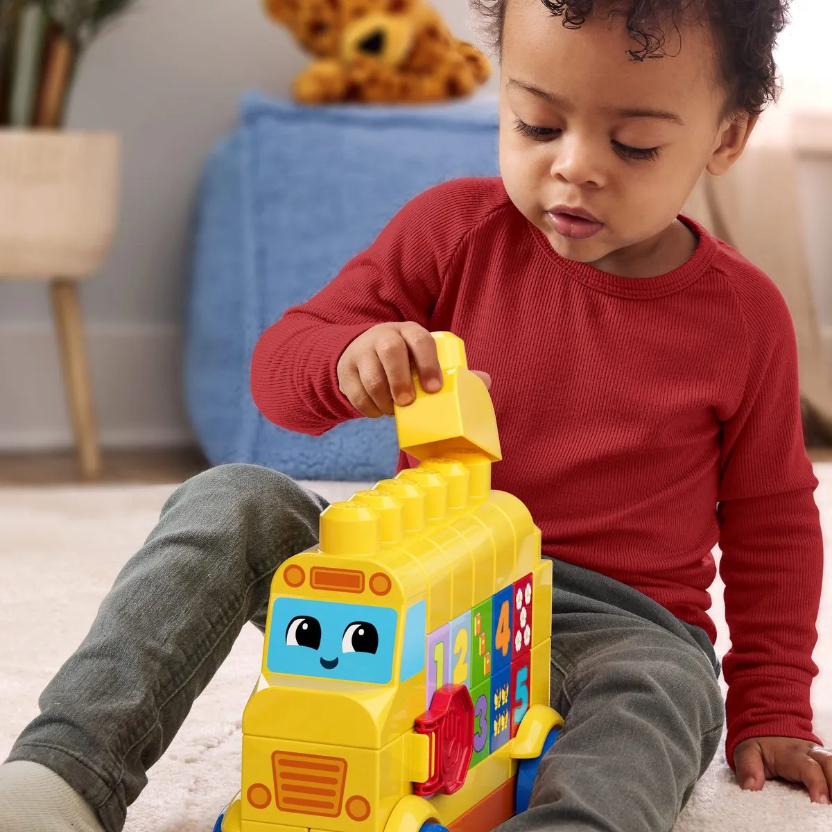 Mega Bloks Bouwen en Tellen Bus - 45 Stukken