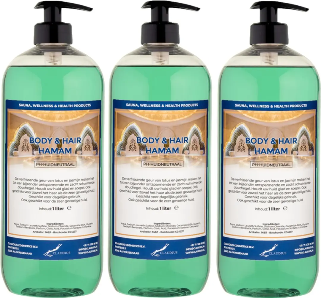 Splashbox Cosmetics Body & Hair Hamam 1L - 3 Stuks