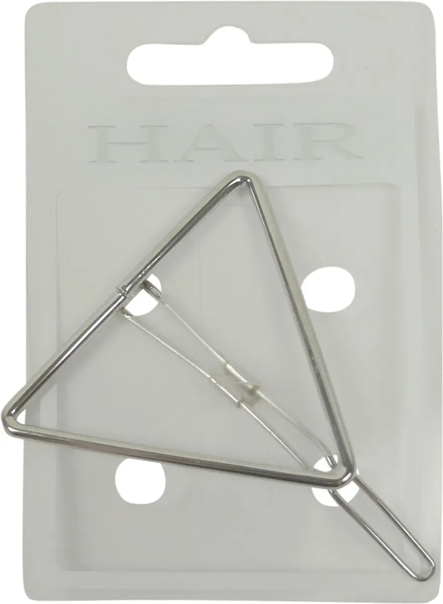 Haarsoires Haarspeld Driehoek 5cm - Zilver - afbeelding 6 van 6