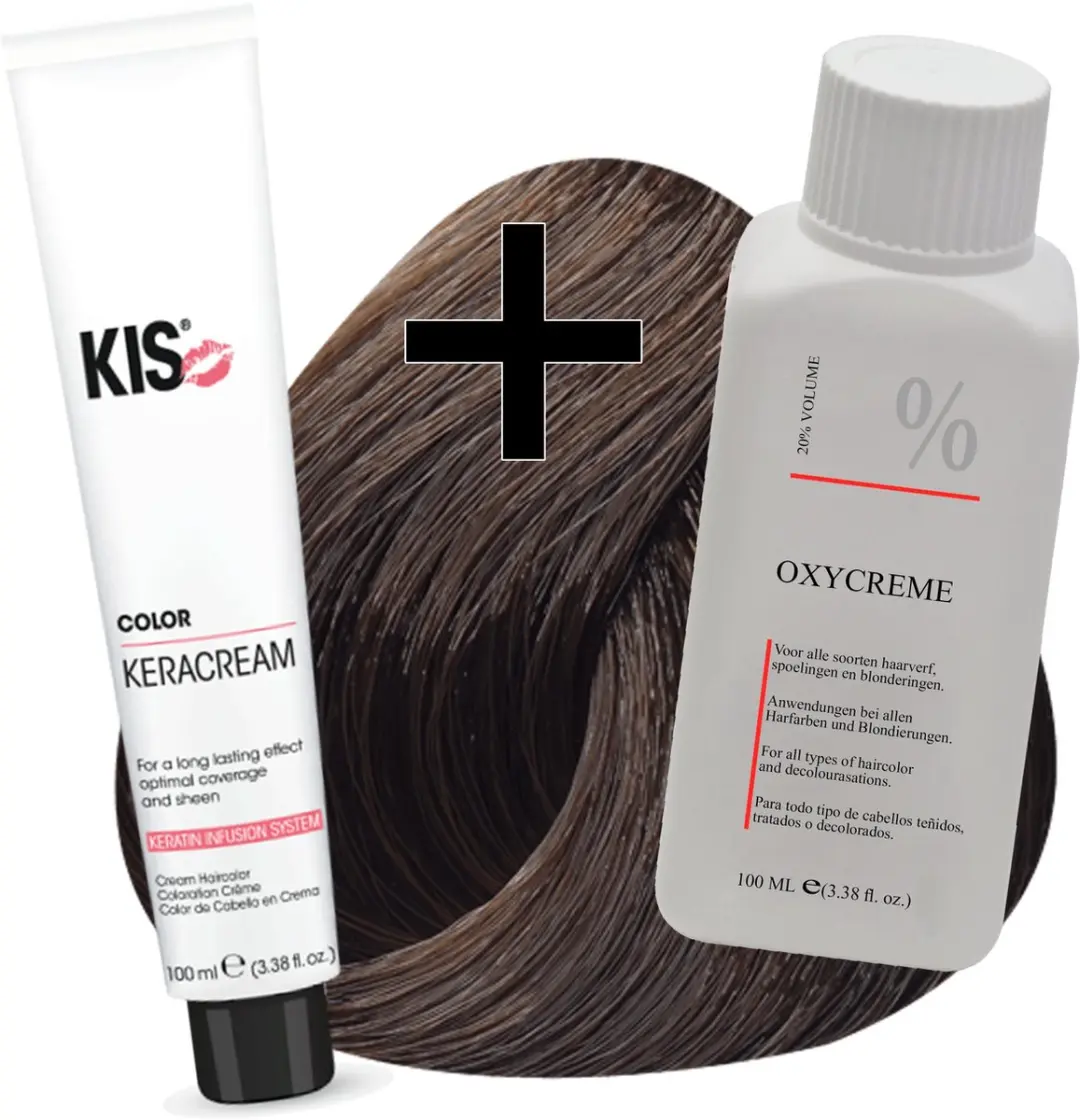 KIS Haarverfset 4G Middel Goudbruin 100ml