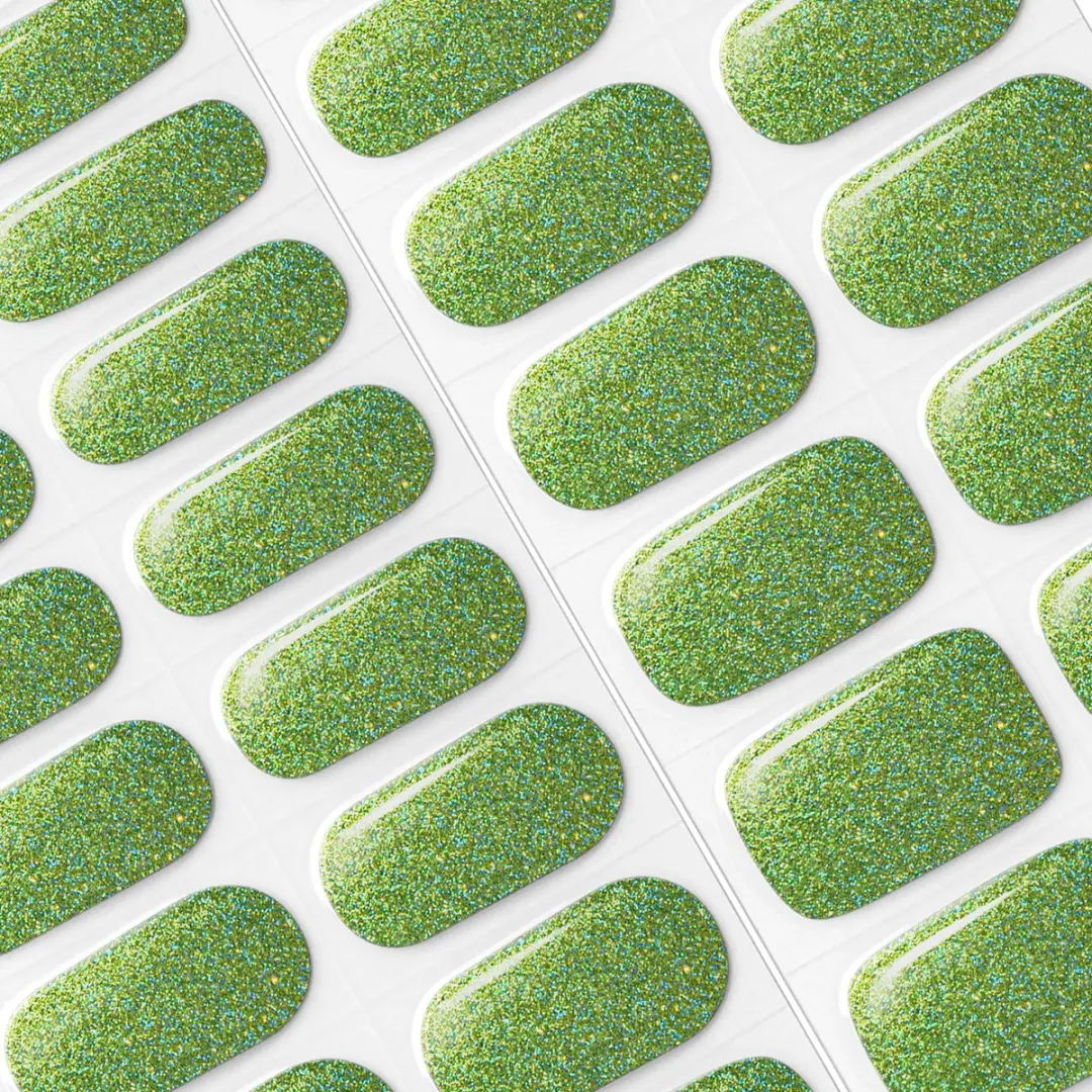 Pink Gellac UV Nagelstickers 0035 Sparkling Green - 20 Stuks