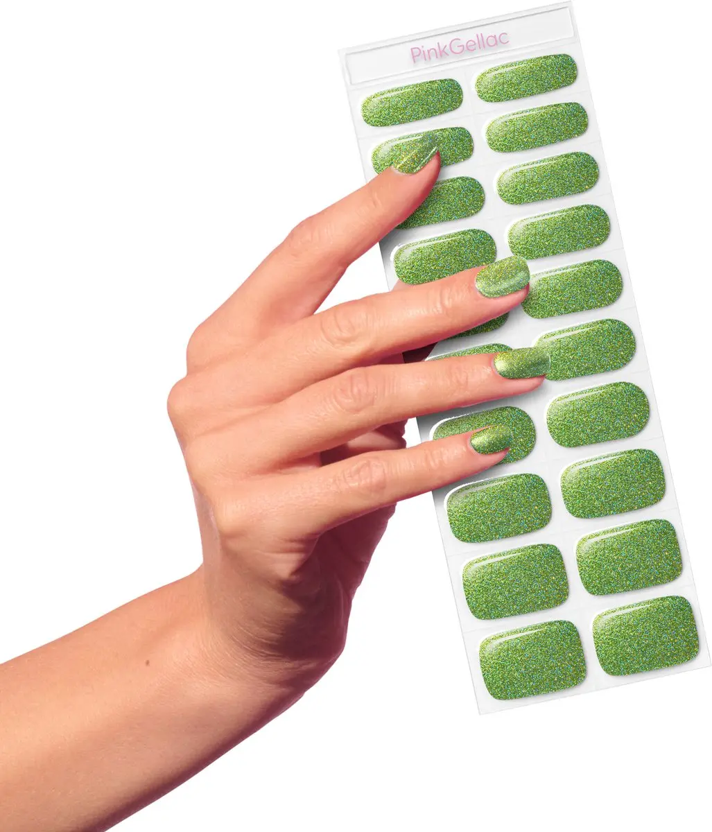 Pink Gellac UV Nagelstickers 0035 Sparkling Green