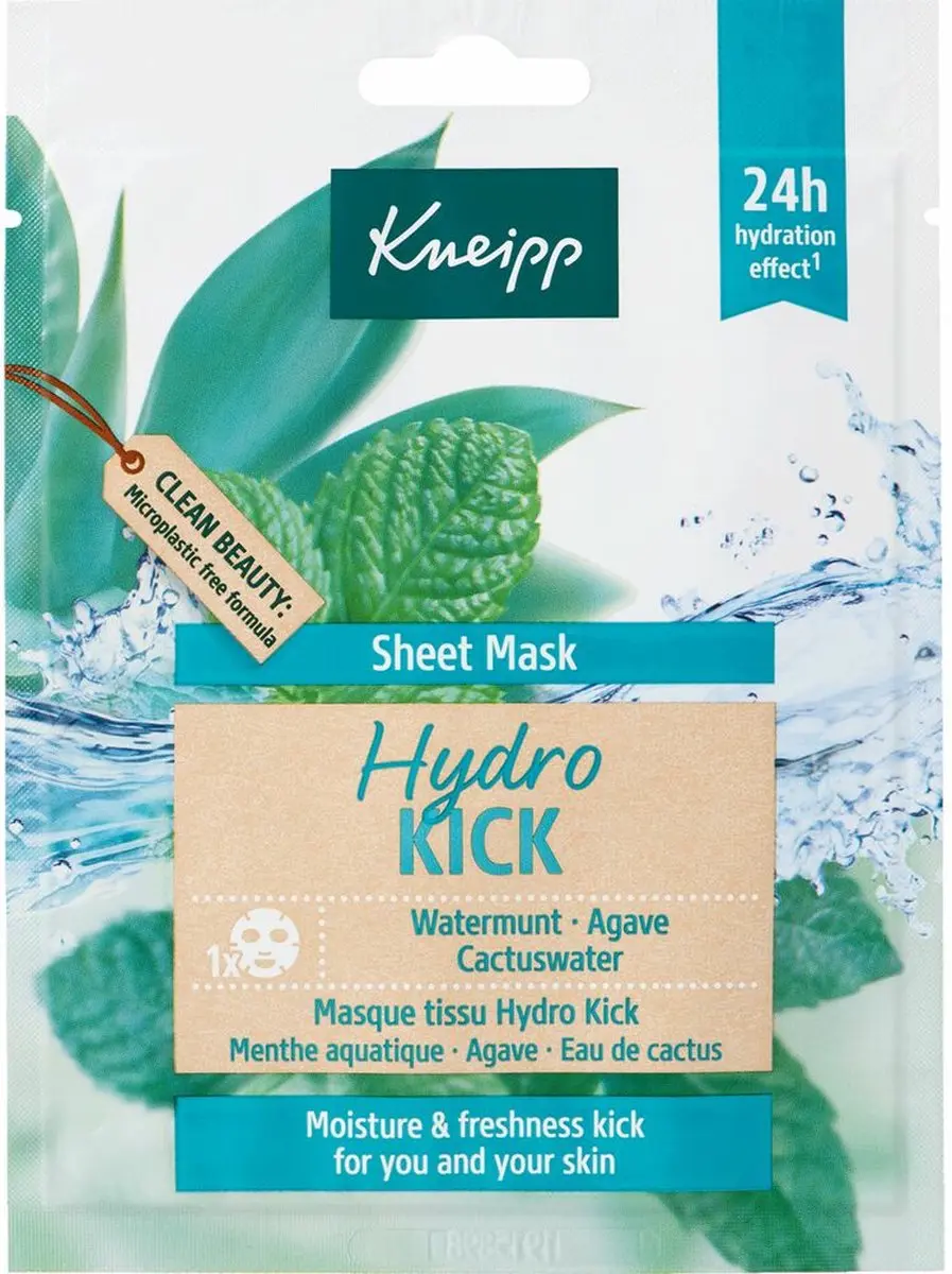 Kneipp Hydro Kick Sheet Mask Blauw - 24g