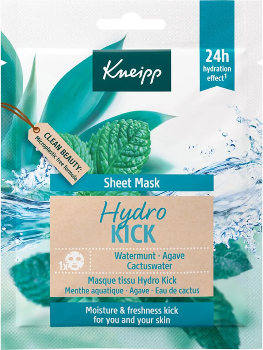 Kneipp Hydro Kick Sheet Mask Blauw - 24g