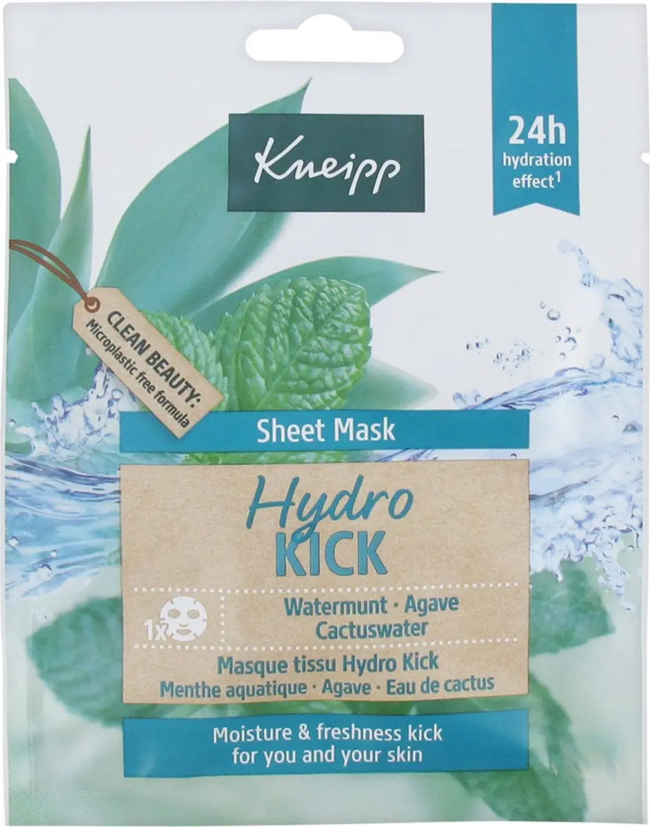 Kneipp Hydro Kick Sheet Mask Blauw