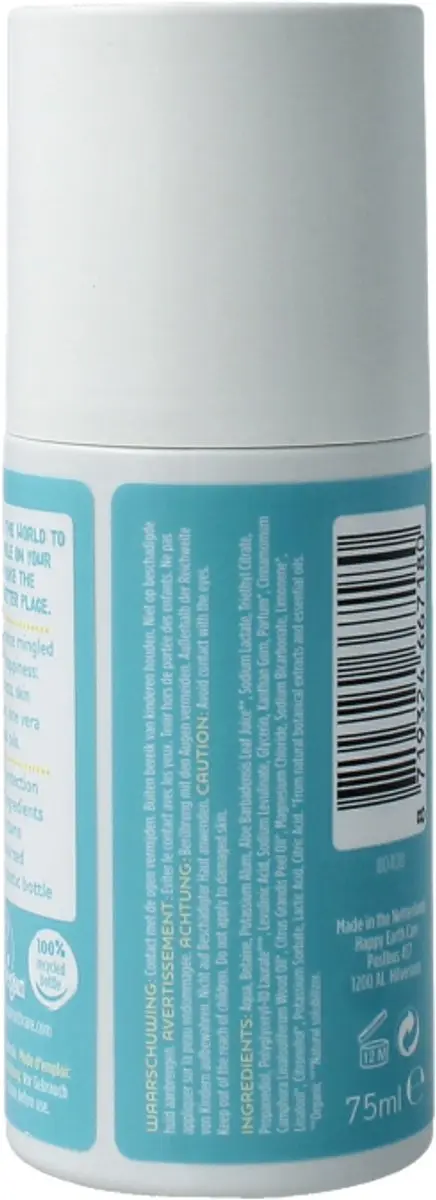 Happy Earth Deo Roller Cedar Lime - 75ml