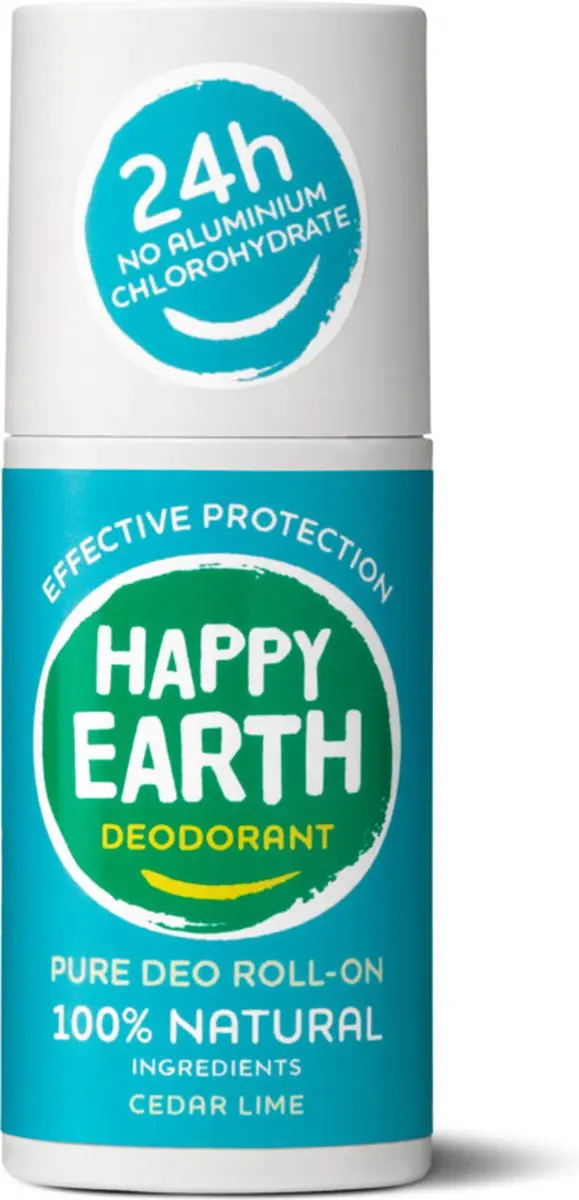 Happy Earth Deo Roller Cedar Lime