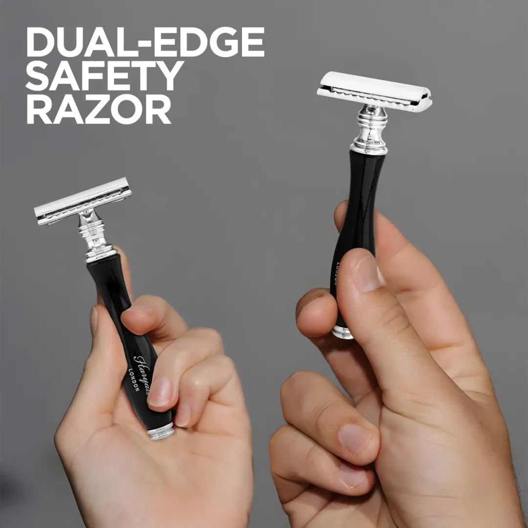 Haryali London Classic Double Edge Veiligheidsscheermes - 5 Mesjes - Zwart