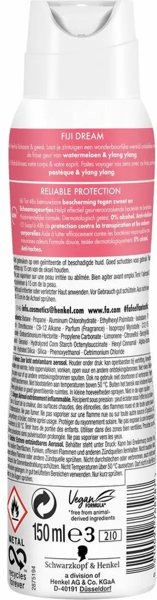 Fa Fiji Dream Deodorant Spray 150ml - 6 Stuks