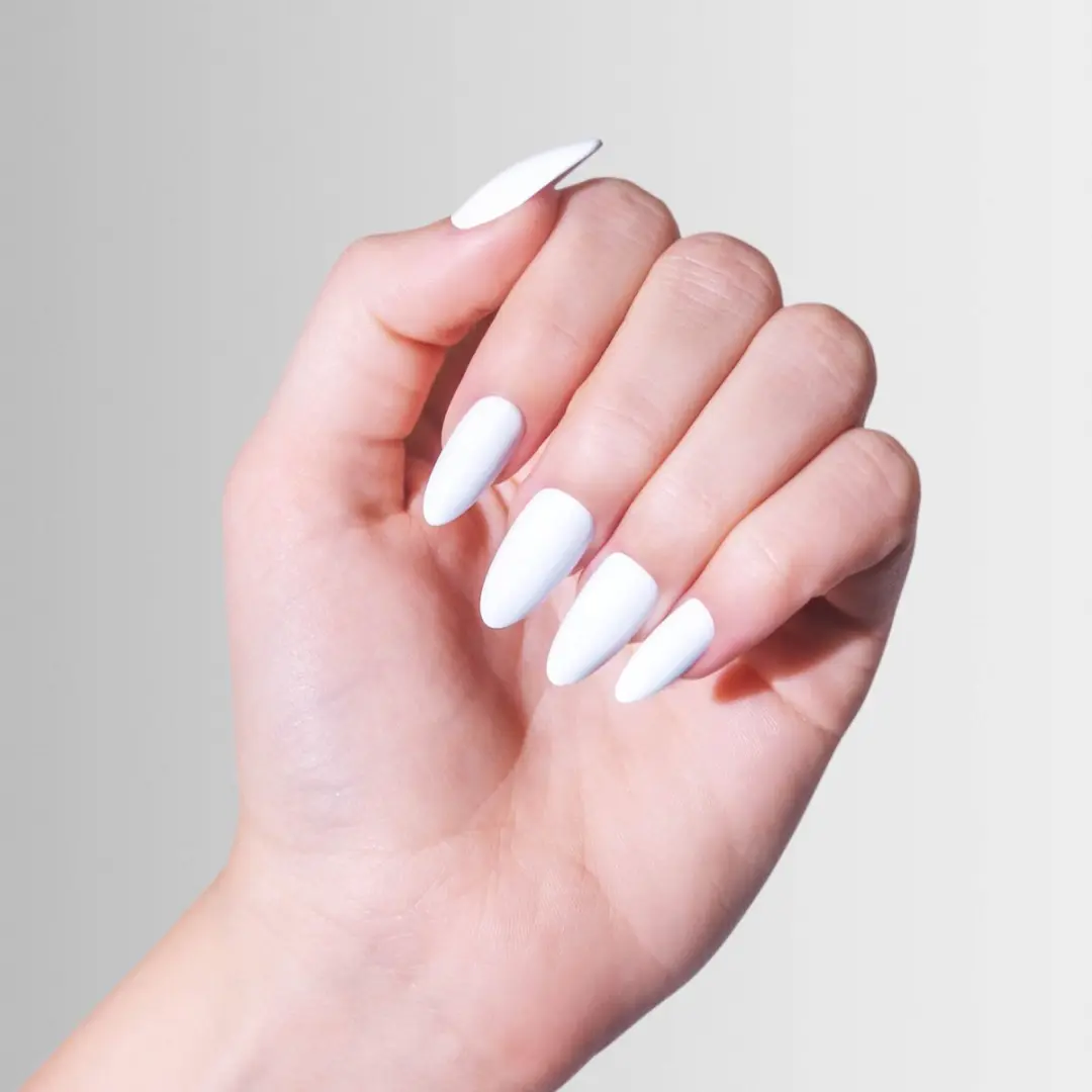 Artistic Nail Design Colourluxe Press On Tips Whiteout Glam