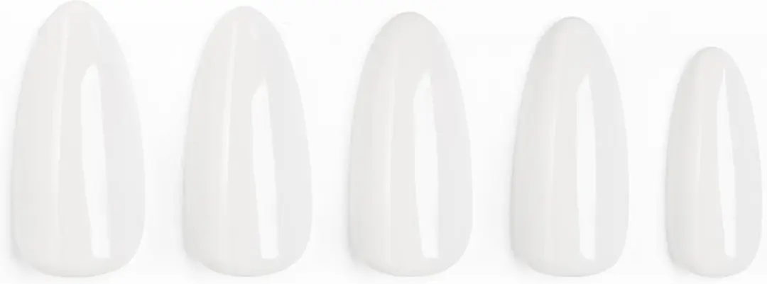 Artistic Nail Design Colourluxe Press On Tips Whiteout Glam - Short Almond