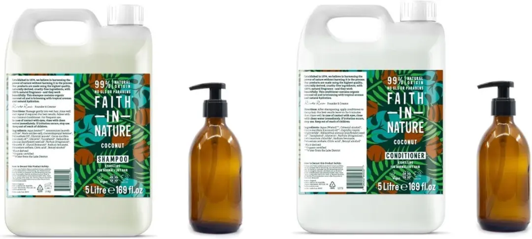 Faith In Nature Coconut Shampoo & Conditioner Refill 10L