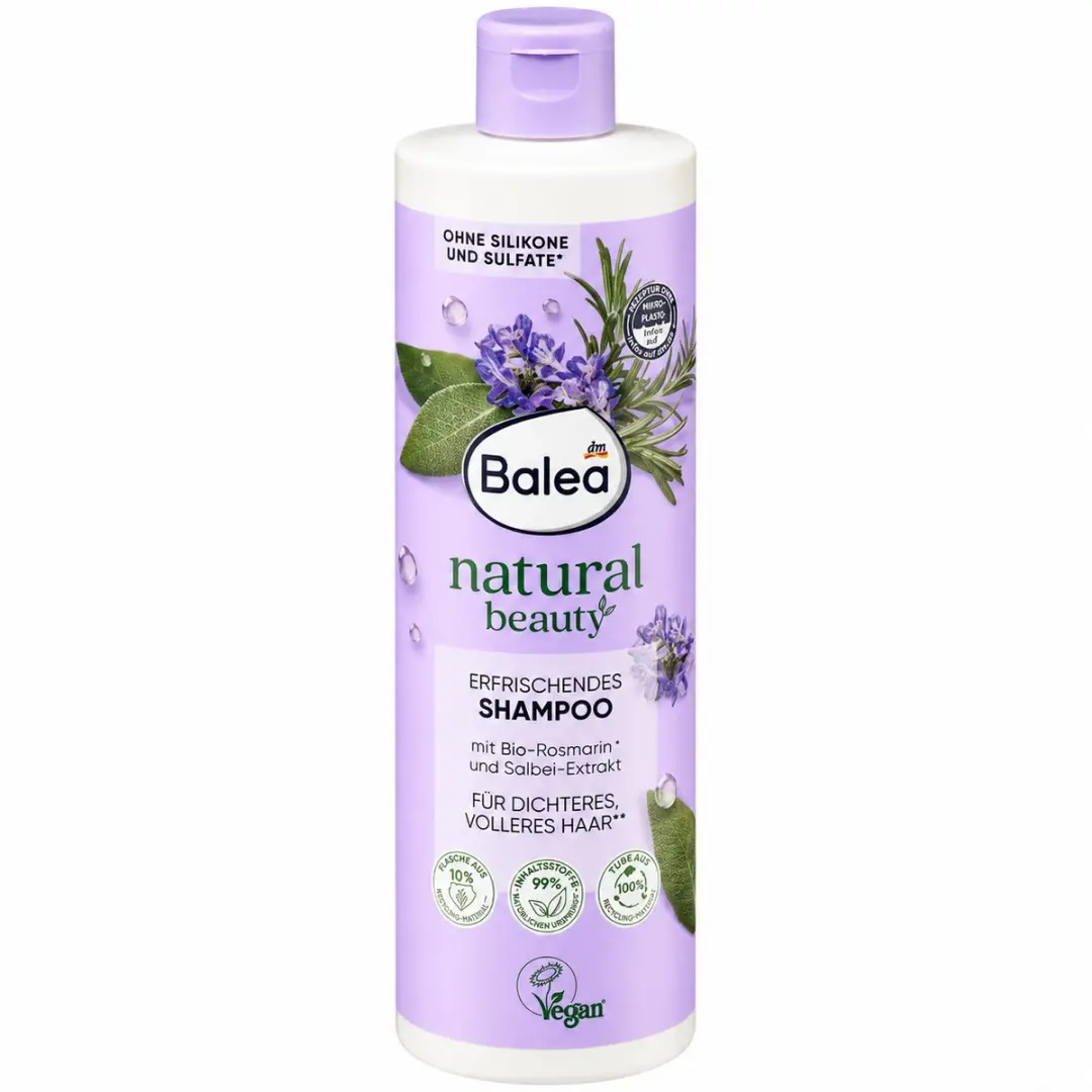 Balea Natural Beauty Shampoo Bio Rozemarijn & Salie 400ml