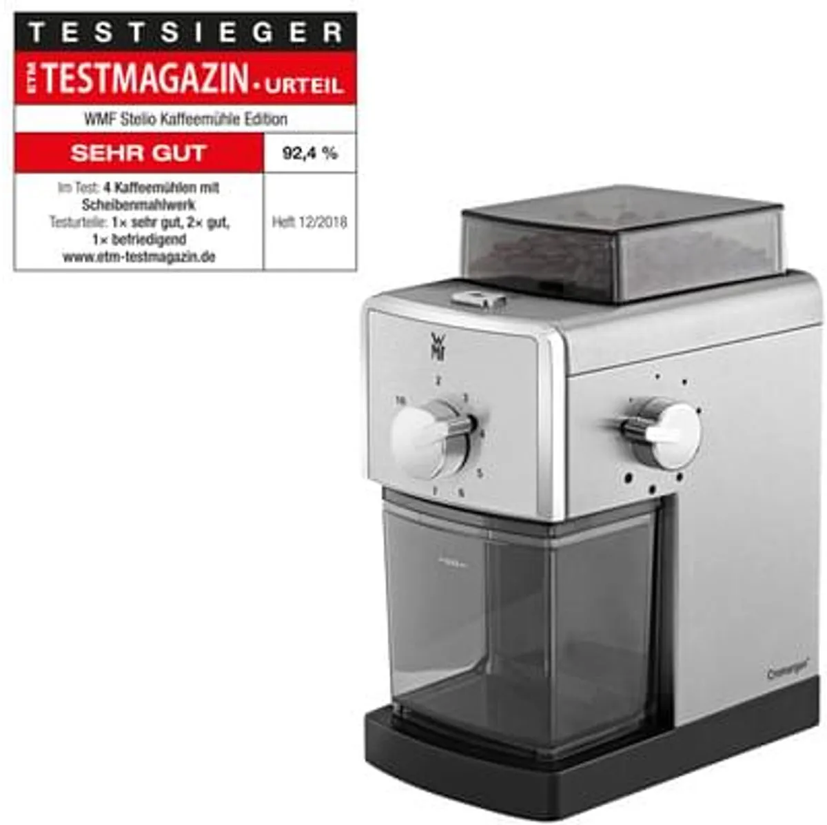 WMF Stelio Koffiemolen 110W - RVS - 180g