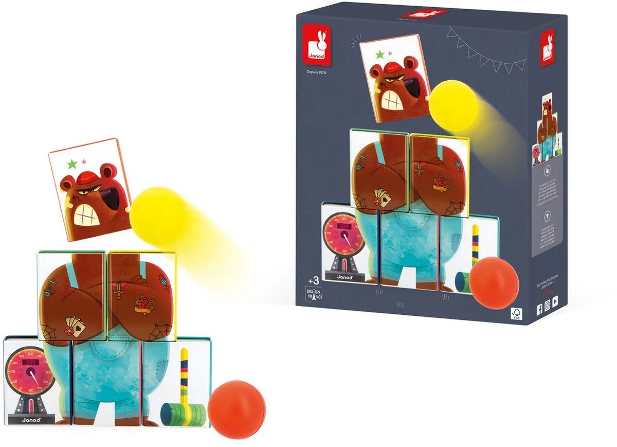 Janod Applepop Meneer Beer Blikkenspel - Multicolor