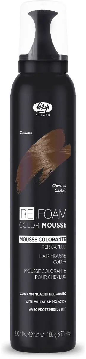 Lisap Re.Foam Color Mousse Kastanje 200ml