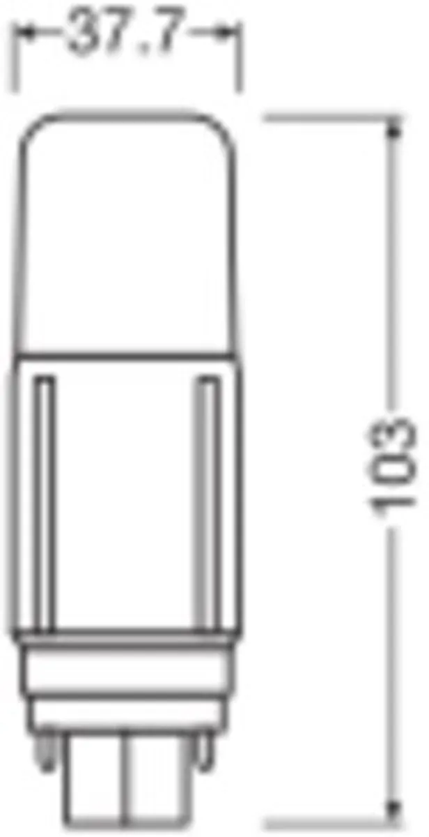 LEDVANCE DULUX-D LED 5.5W Warm Wit - 2-Pin - afbeelding 2 van 5