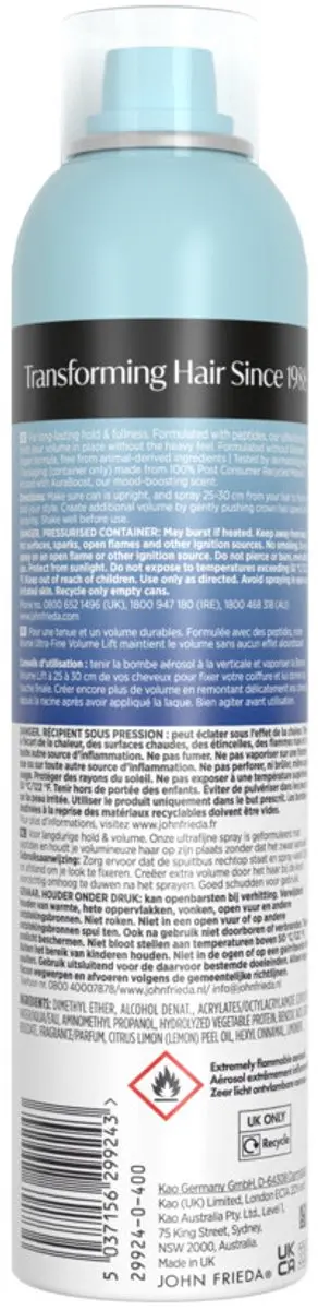 John Frieda Volume Lift Haarlak 250ml