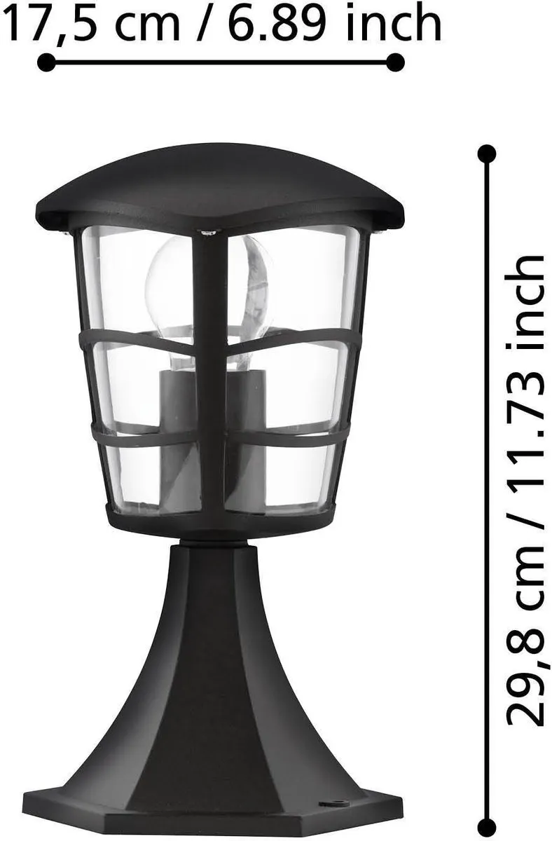 Eglo Aloria Buitenverlichting Tuinpaaltje 25W - Zwart - afbeelding 4 van 6