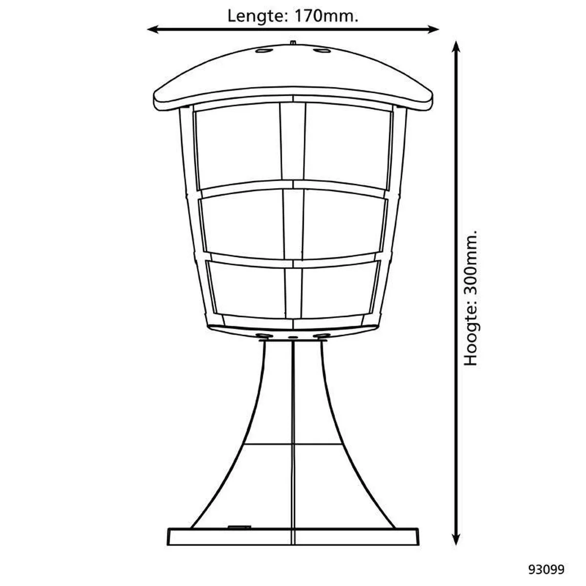 Eglo Aloria Buitenverlichting Tuinpaaltje 25W - Zwart - afbeelding 6 van 6