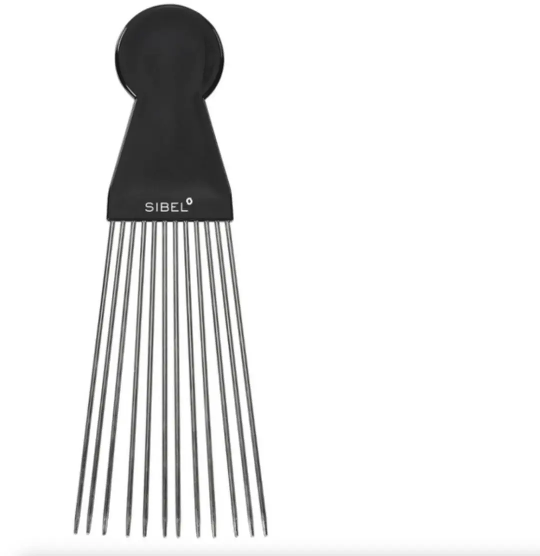 Sibel Metalen Kam Model 1 - Kroeshaar - Zwart