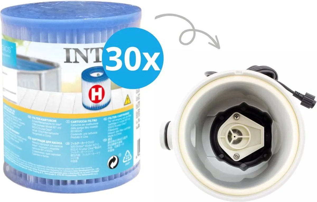Intex GKD Voordeelverpakking H Filters 30 Stuks - 1250L