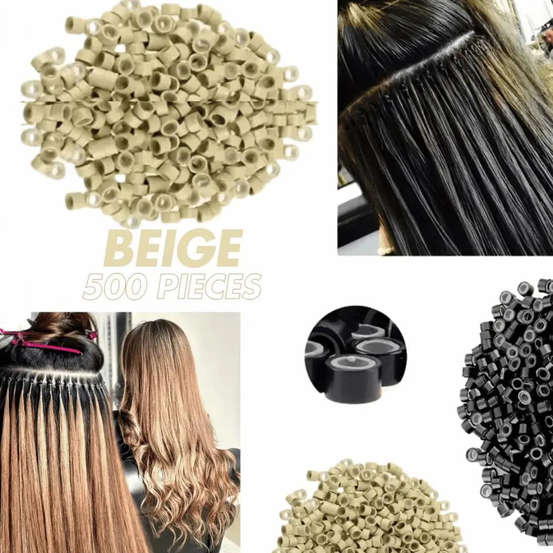 Guardian Beauty Microringen - Siliconenset 500 Stuks Beige