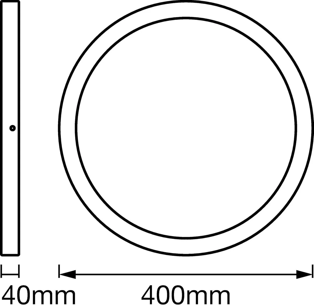 LEDVANCE Planon Round LED Plafondlamp 28W - 40cm Koel Wit
