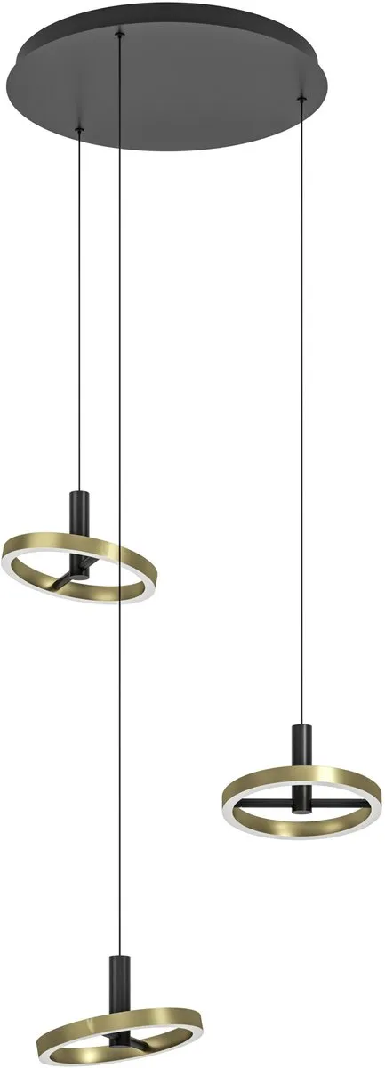 Eglo Brest Hanglamp LED Ø70cm Goud/Zwart