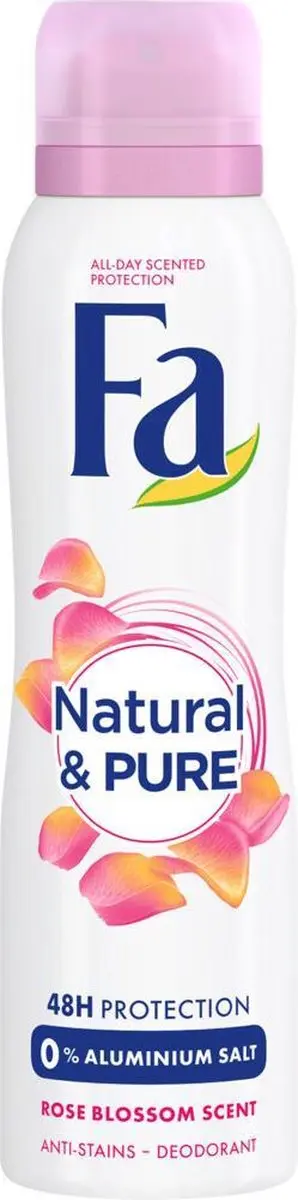 Fa Natural & Pure Deodorant Spray Rozenbloesem 150ml - afbeelding 6 van 6