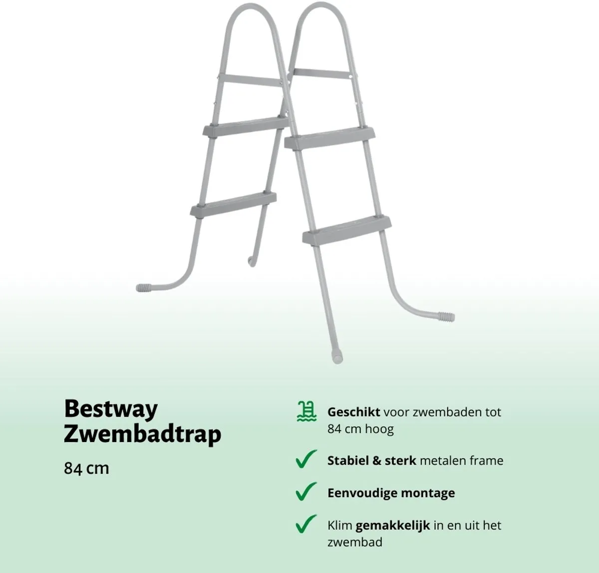 Bestway Flowclear Zwembadladder 84cm - Grijs