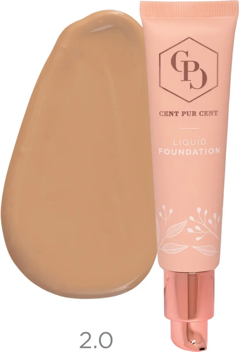 Cent Pur Cent Liquid Mineral Foundation 5.0 - 30ml - Donkere huidskleur - afbeelding 6 van 6