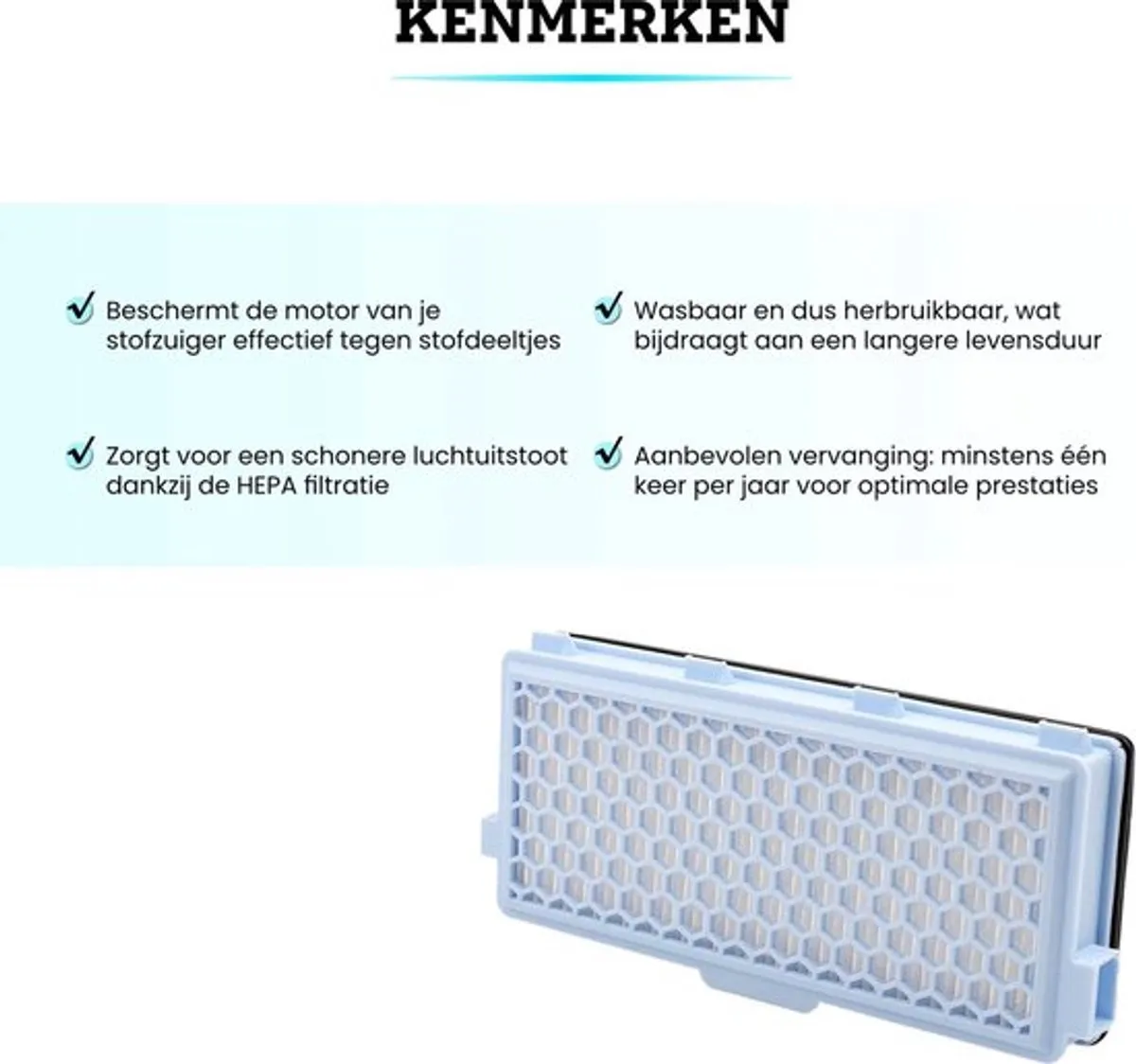 Miele Actieve HEPA-filterset 2 Stuks - Blauw