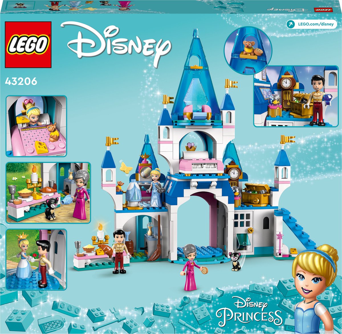 LEGO Disney Princess Het kasteel van Assepoester en de knappe prins - 43206