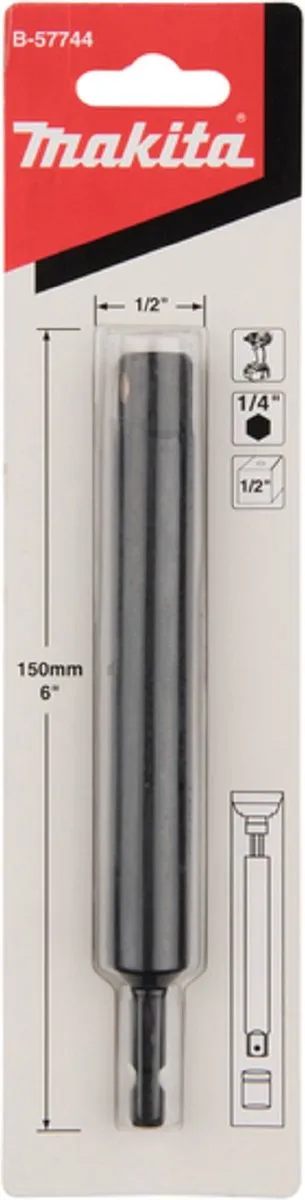 Makita B-57744 Adapter 1/4" naar 1/2"