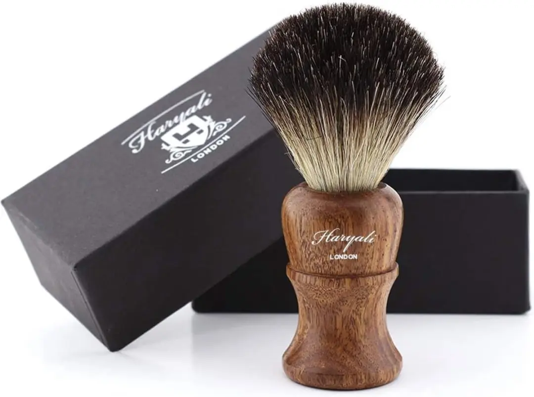 Haryali London Scheerkwast Houten Handvat