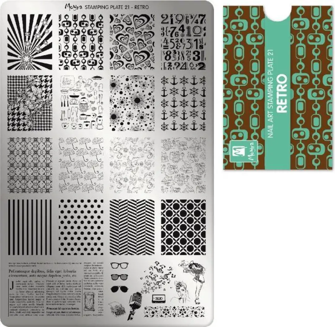 Moyra Stamping Plate 21 Retro