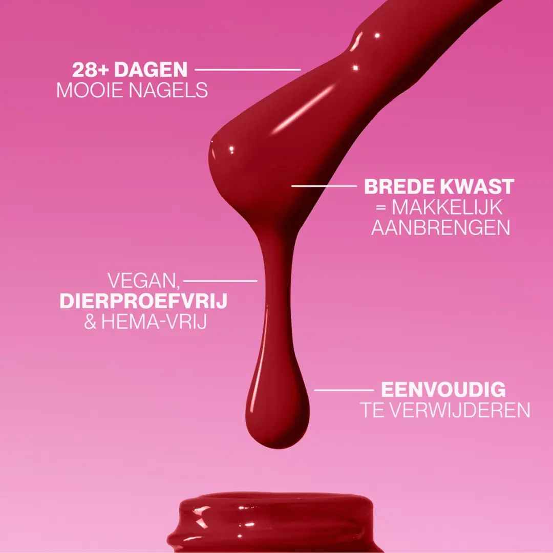 Pink Gellac Luscious Red 15ml Gel Nagellak