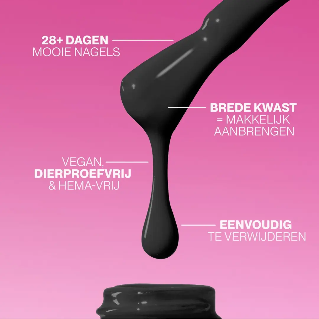 Pink Gellac Beautiful Black 120 Gel Nagellak 15ml