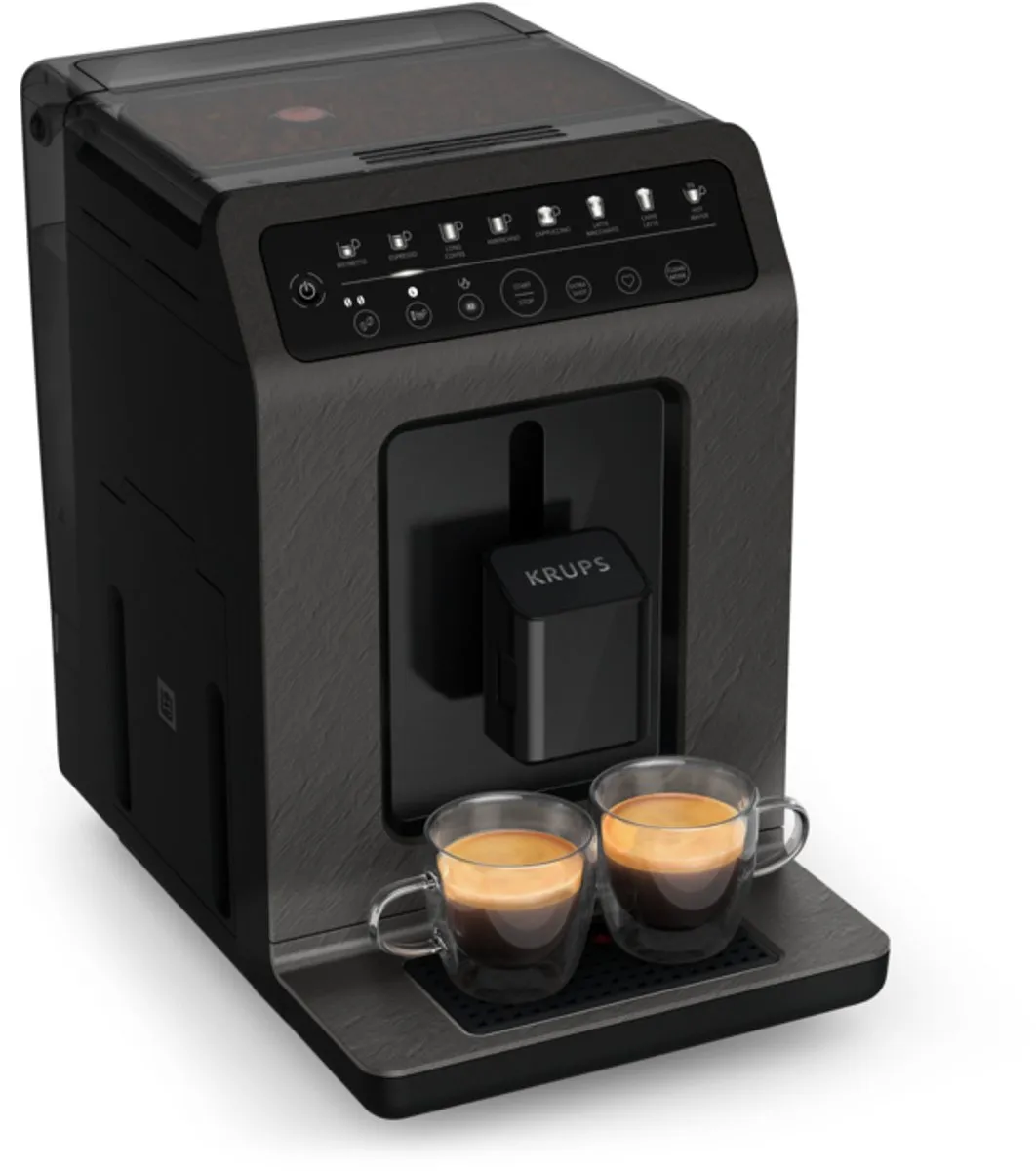 Krups Evidence ECO-Design EA897HE0 Espressomachine - 2 Kopjes - Zwart/Grijs