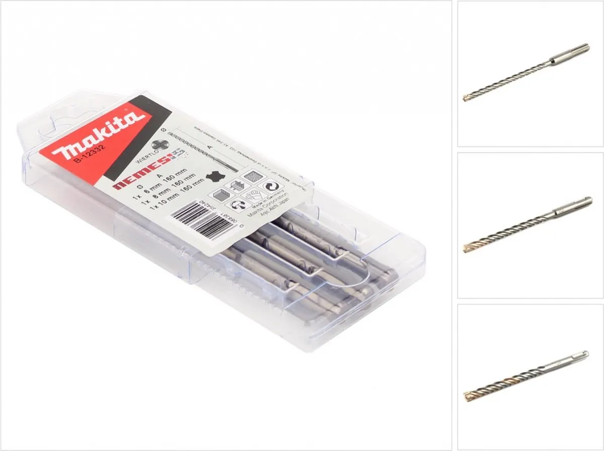 Makita SDS-Plus Betonborenset 3-delig