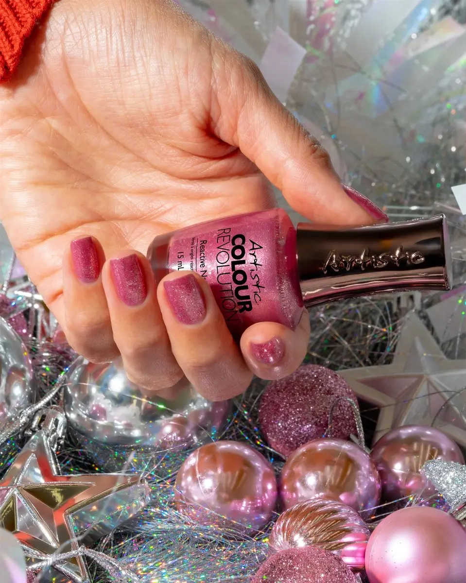 Artistic Nail Design Colour Revolution Blushing All the Way Nagellak 15ml - Roze Glitter