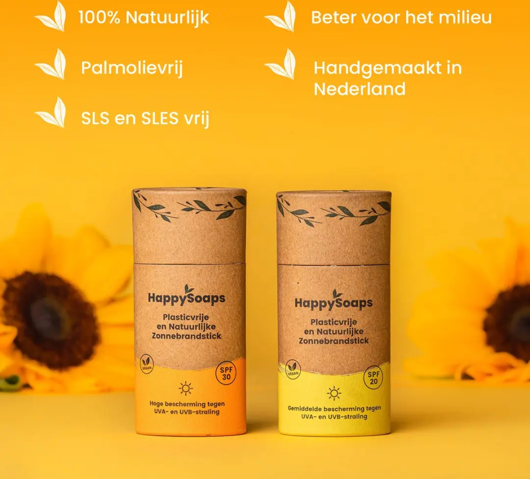 HappySoaps Zonnebrandstick SPF 20 50g - Mineraalfilters