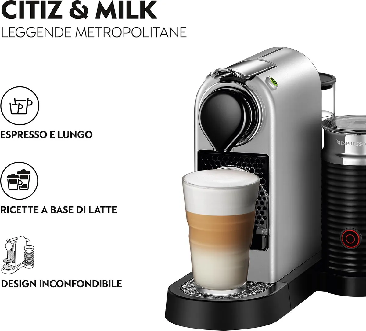 Krups Nespresso Citiz & Milk XN761B Koffiecupmachine - Zilver - afbeelding 6 van 6