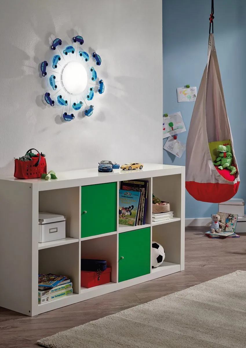 Eglo Viki 1 Plafondlamp E27 Ø63cm - Blauw/Wit