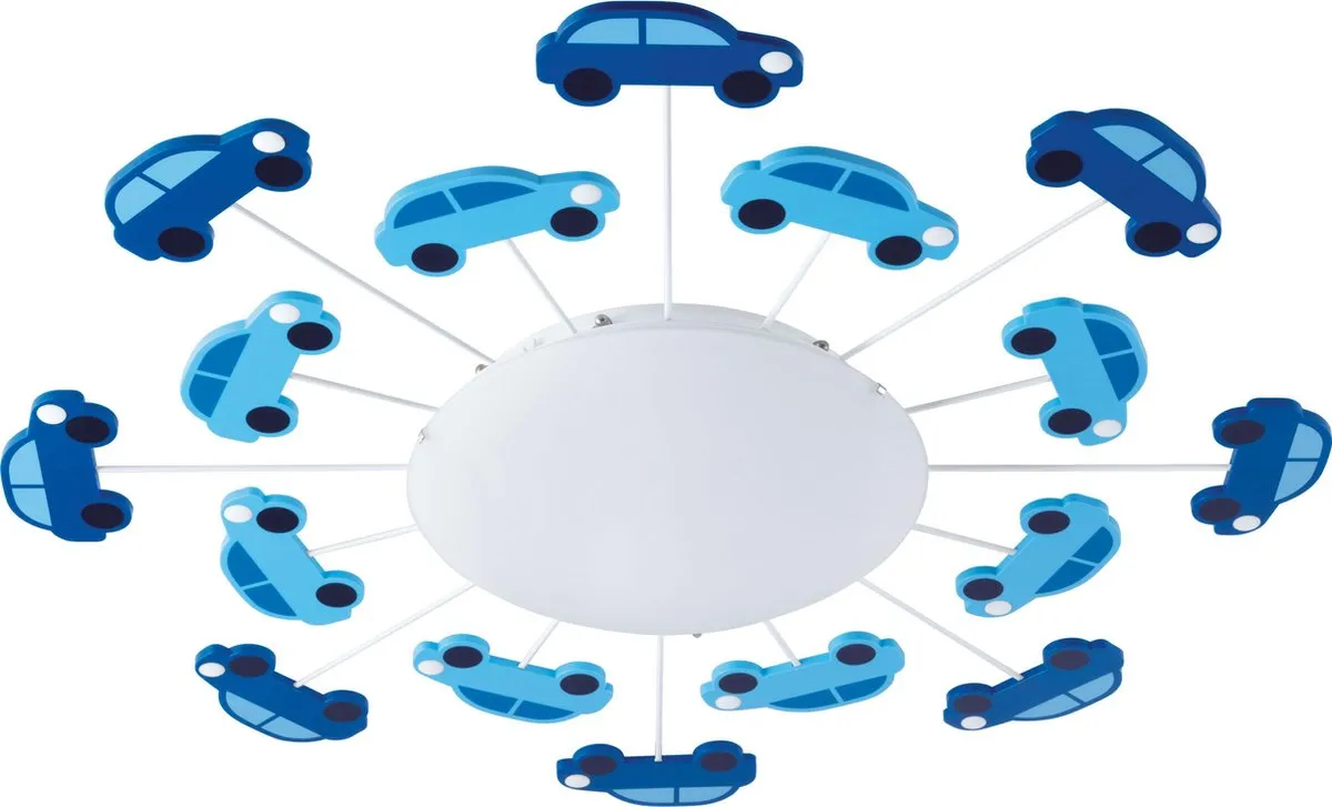Eglo Viki 1 Plafondlamp E27 Ø63cm - Blauw/Wit